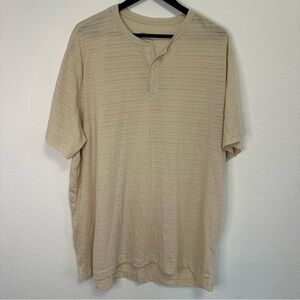Men’s Cream Merona Short Sleeve Shirt XXL